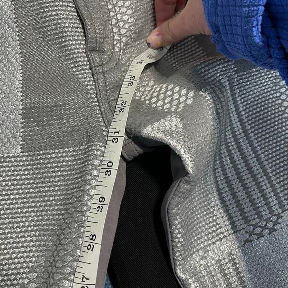 7 FOR ALL MANKIND x MALHIA KENT JEANS SKINNY JACQUARD SILVER GEO SIZE 29 - Picture 4 of 9